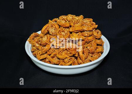 Halwa Chebakia: Cookies marocains au sésame avec Honey.Ramadan au Maroc Banque D'Images