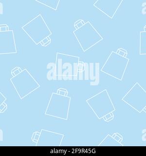 Motif de sacs d'achats. Motif vectoriel ou papier peint sans couture avec sacs à provisions Illustration de Vecteur
