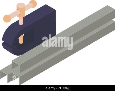 Icône de produit métallique. Illustration isométrique de l'icône de vecteur de produit métallique pour le Web Illustration de Vecteur