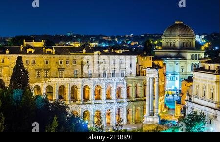 Théâtre Marcello, vue de Capitoline Hill, Rome, Italie Banque D'Images