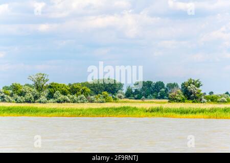 Lac neusiedlersee à la frontière entre l'Autriche et la Hongrie Banque D'Images