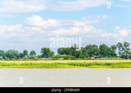 Lac neusiedlersee à la frontière entre l'Autriche et la Hongrie Banque D'Images