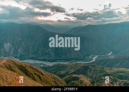 LE CHICAMOCHA CANYON EN COLOMBIE Banque D'Images