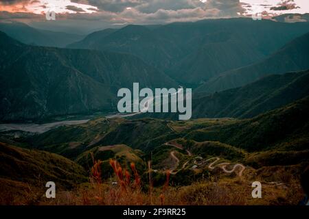 LE CHICAMOCHA CANYON EN COLOMBIE Banque D'Images