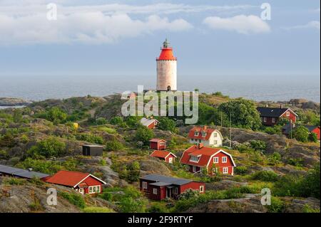 Phare, Landsort, Öja, Södermanland, Suède Banque D'Images