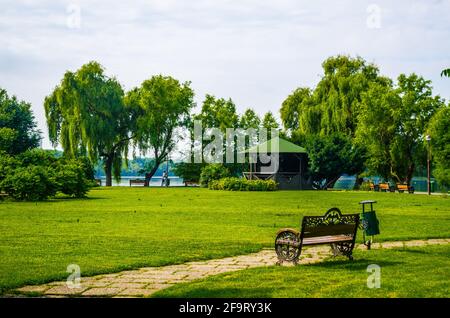 vue sur le parc herastrau dans la capitale roumaine de bucarest Banque D'Images