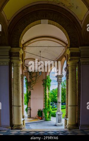 Zagreb mirogoj cemetary arcades vue, capitale de la Croatie Banque D'Images