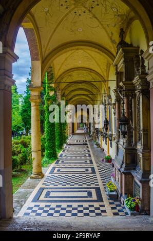 Zagreb mirogoj cemetary arcades vue, capitale de la Croatie Banque D'Images