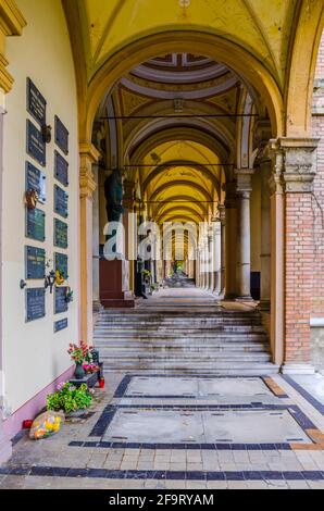 Zagreb mirogoj cemetary arcades vue, capitale de la Croatie Banque D'Images