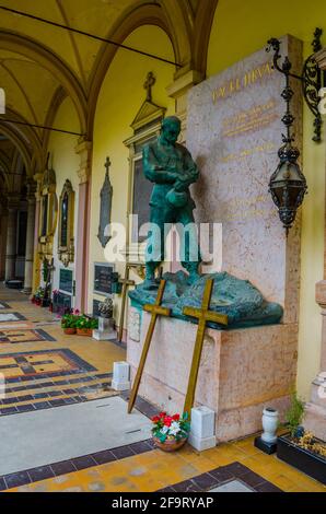 Zagreb mirogoj cemetary arcades vue, capitale de la Croatie Banque D'Images