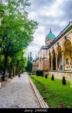 Zagreb mirogoj cemetary arcades vue, capitale de la Croatie Banque D'Images