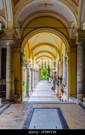 Zagreb mirogoj cemetary arcades vue, capitale de la Croatie Banque D'Images