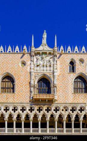 détail du palais des doges à venise, italie Banque D'Images