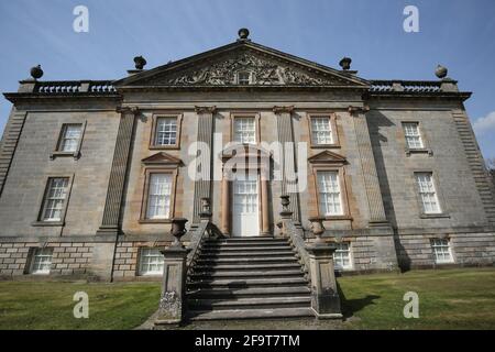 Écosse, Ayrshire, Ochiltree, Auchinleck House, 16 avril 2021. Bel exemple d'une villa écossaise du XVIIIe siècle, maison de James Boswell Banque D'Images