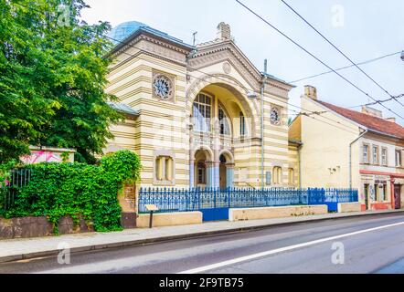 Synagogue chorale à la rue Pylimo dans l'ancien quartier juif de Vilnius Lituanie Banque D'Images