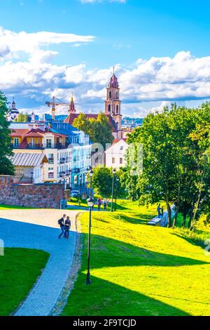 Vue aérienne de la capitale lituanienne vilnius Banque D'Images