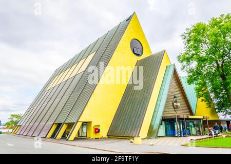Vue sur le musée Fram à Oslo, Norvège Banque D'Images