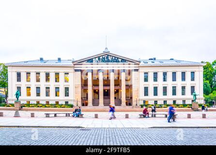 Vue sur l'université d'Oslo en Norvège Banque D'Images