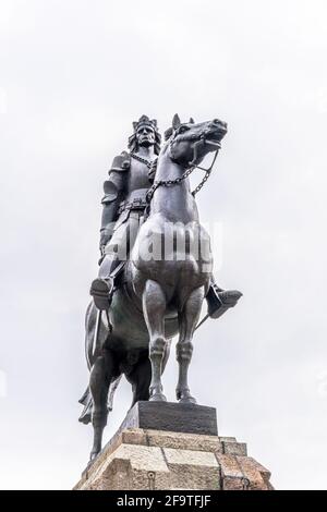 Le Monument Grunwald dans le plac Jana Matejki Krakow Pologne Banque D'Images