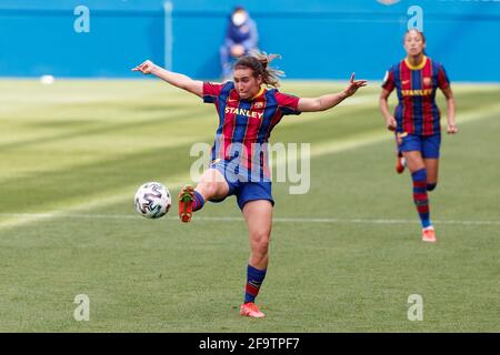 Barcelone, Espagne. 20 avril 2021. Mariona Caldenteny du FC Barcelone lors du match Primera Iberdrola entre le FC Barcelone et UD Granadilla au stade Johan Cruyff de Barcelone, Espagne. Credit: David Ramirez/DAX/ZUMA Wire/Alamy Live News Banque D'Images