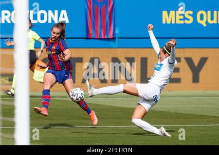 Barcelone, Espagne. 20 avril 2021. Lieke Martens du FC Barcelone lors du match Primera Iberdrola entre le FC Barcelone et UD Granadilla au stade Johan Cruyff de Barcelone, Espagne. Credit: David Ramirez/DAX/ZUMA Wire/Alamy Live News Banque D'Images