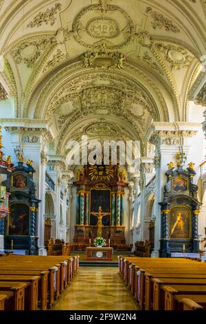 FRIEDRICHSHAFEN, ALLEMAGNE, 24 JUILLET 2016 : intérieur du schlossskirche dans la ville allemande friedrichshafen Banque D'Images