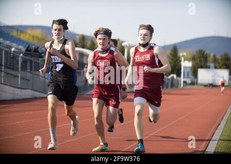 4/20/21 Scranton vs. West Scranton Track Meet Banque D'Images