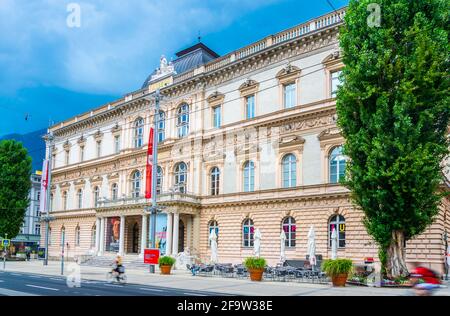 INNSBRUCK, AUTRICHE, 26 JUILLET 2016 : vue sur le musée tiroler landesmuseum à Innsbruck, Autriche. Banque D'Images