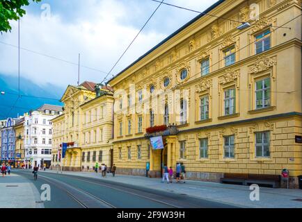 INNSBRUCK, AUTRICHE, 26 JUILLET 2016 : vue sur le Landhaus Altes à Innsbruck, Autriche. Banque D'Images