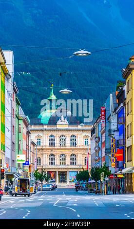 INNSBRUCK, AUTRICHE, 26 JUILLET 2016 : vue sur le musée tiroler landesmuseum à Innsbruck, Autriche. Banque D'Images