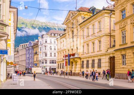 INNSBRUCK, AUTRICHE, 27 JUILLET 2016 : vue sur le Landhaus Altes à Innsbruck, Autriche. Banque D'Images