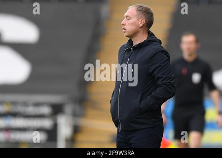 Swansea, Royaume-Uni. 20 avril 2021. Steve Cooper responsable de Swansea City pendant le match à Swansea, Royaume-Uni, le 4/20/2021. (Photo par Mike Jones/News Images/Sipa USA) crédit: SIPA USA/Alay Live News Banque D'Images