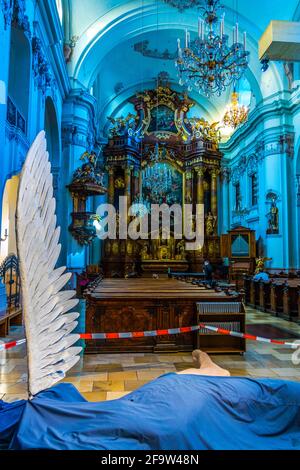 LINZ, AUTRICHE, 30 JUILLET 2016 : intérieur de l'église Ursulinenkirche, Linz, Autriche Banque D'Images