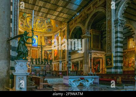 PISE, ITALIE, 14 MARS 2016: Vue de l'intérieur de la cathédrale de Pise en Italie Banque D'Images