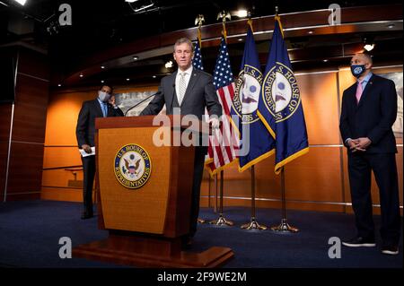 Washington, DC, États-Unis. 20 avril 2021. 20 avril 2021 - Washington, DC, États-Unis: Le représentant américain MATTHEW CARTWRIGHT (D-PA) s'exprime lors d'une conférence de presse du caucus démocrate de la Chambre. Crédit : Michael Brochstein/ZUMA Wire/Alay Live News Banque D'Images