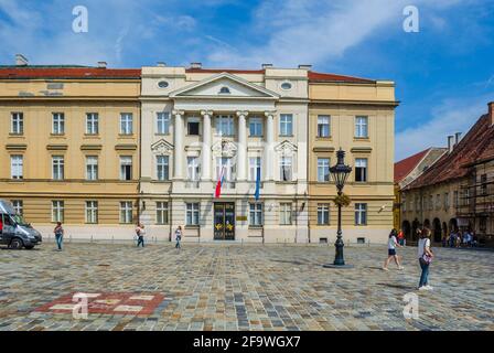 ZAGREB, CROATIE, 28 JUILLET 2015 : Parlement croate dans la ville haute. Banque D'Images