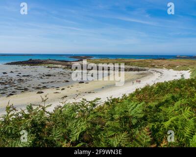 Presqu'île Sainte Marguerite, Landéda, les Abers, Bretagne, France. Banque D'Images