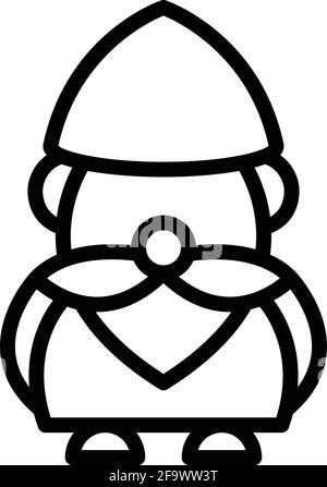 Icône représentant un gnome de statue. Outline Statue gnome vector Icon pour le web design isolé sur fond blanc Illustration de Vecteur