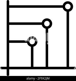 Icône de statistiques Bitcoin. Outline Bitcoin statistiques vecteur icône pour la conception de sites Web isolé sur fond blanc Illustration de Vecteur