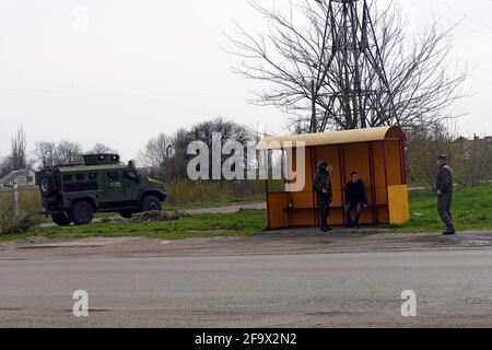 RÉGION D'ODESA, UKRAINE - le 20 AVRIL 2021 - les employés du Service de sécurité de l'Ukraine, rejoints par les agents de la loi de la région d'Odesa, vérifient la contre-terreur Banque D'Images