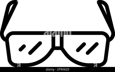 Icône lunettes de randonnée. Contour lunettes de randonnée icône vectorielle pour la conception de sites Web isolée sur fond blanc Illustration de Vecteur