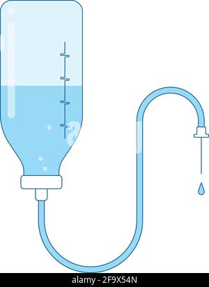 Icône vecteur de compteur de gouttes médical isolée sur blanc. Illustration du compteur de gouttes plat. Concept de santé médicale Illustration de Vecteur