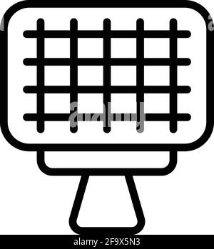 Icône de filet barbecue. Outline barbecue net vector icon pour la conception de sites Web isolé sur fond blanc Illustration de Vecteur