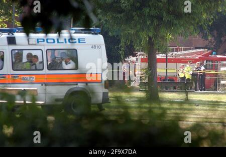 LE SCENEAT BERCE BUSH PENDANT LE CHAOS DE LONDRES CAUSÉ PAR DE PETITES BOMBES AUTOUR DE LONDRES. 21/7/05 TOM PILSTON Banque D'Images