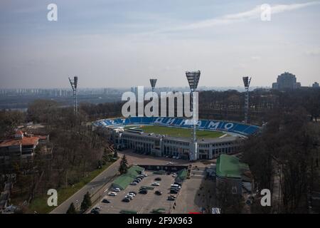 Kiev, Ukraine - 1er avril 2021 : stade Valeriy Lobanovskyi Dynamo Banque D'Images