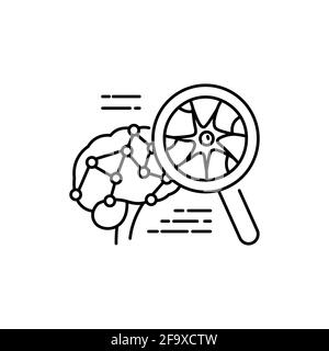 Icône de ligne de couleur neurobiologie. Pictogramme pour page Web, application mobile, Promo. Élément de conception UI UX GUI. Contour modifiable. Illustration de Vecteur