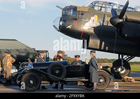 Reacteurs avec « Just Jane » au Lincolnshire Aviation Heritage Centre. Banque D'Images