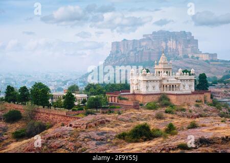 Jaswanth Thada mausolée, Jodhpur, Rajasthan, India Banque D'Images