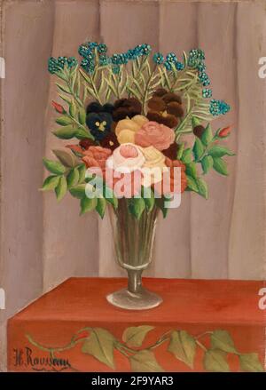 Bouquet de fleurs d'Henri Rousseau. Banque D'Images