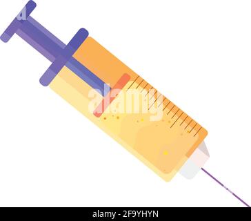 Icône de seringue isolée. Injection, vaccin - illustration vectorielle Illustration de Vecteur